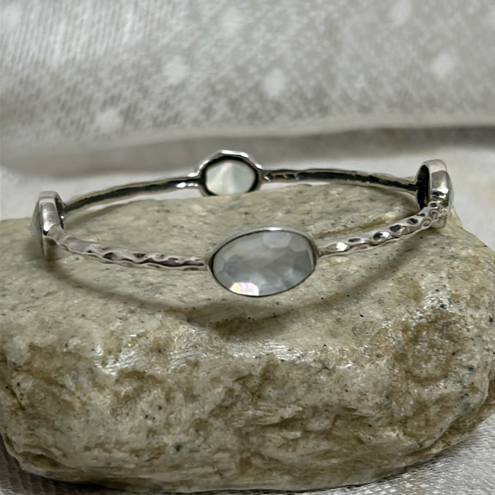 Silpada FOUR MOONS Mother of Pearl Bangle Bracelet